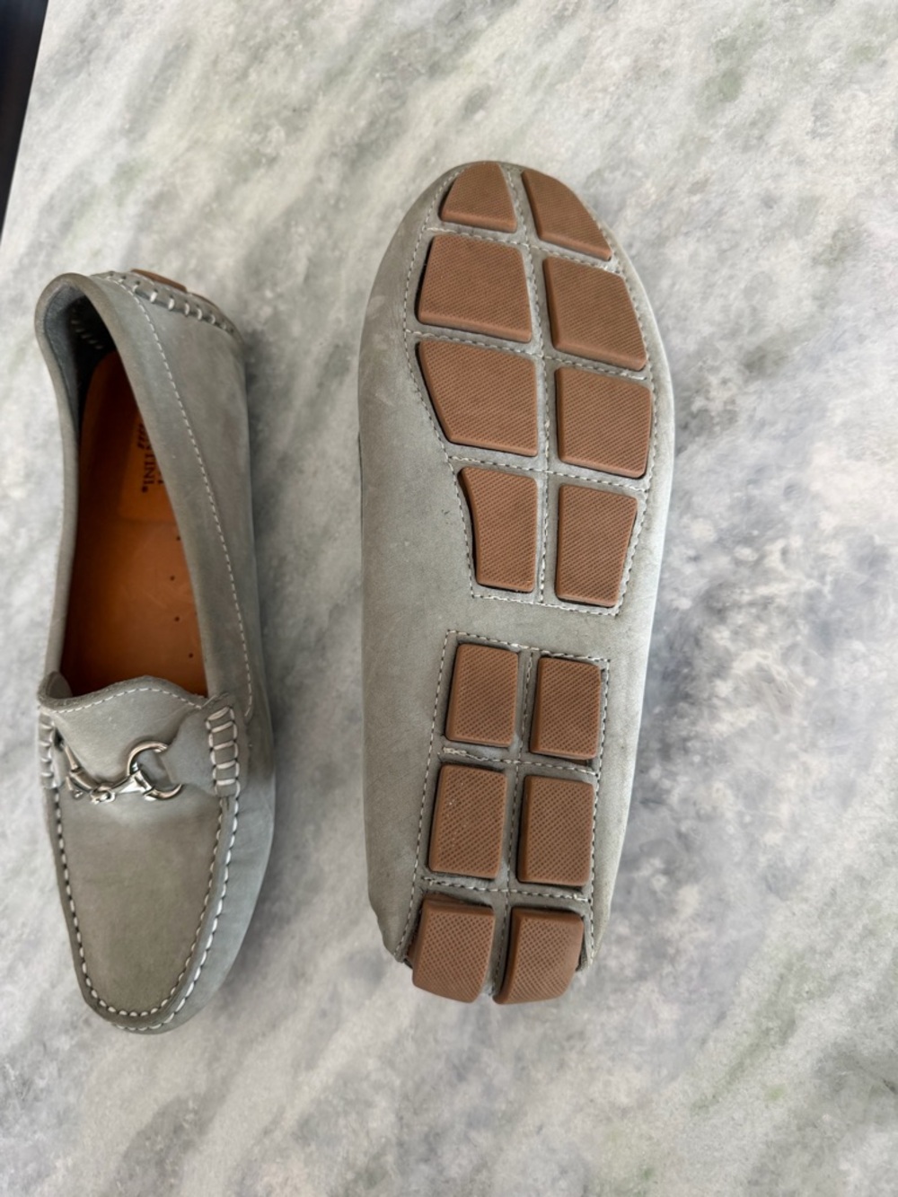 Mercanti Florentini gray suede horse bit loafers - Picture 4 of 5